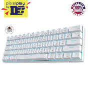 RK61 Tri-Mode RGB Hot Swappable Mechanical Keyboard (White)