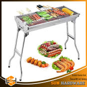 Sun Hardware Portable Stainless Steel BBQ Grill for Camping