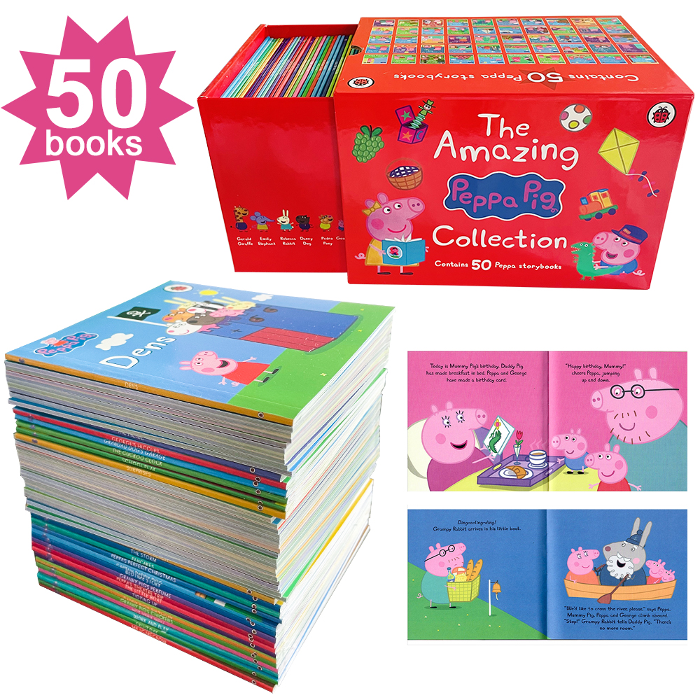 50 Books The Peppa Pig Collection Storybook for Toddler Learning
