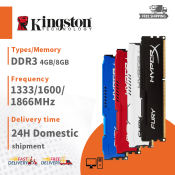 Kingston HyperX DDR3 RAM for Desktop PC, 4GB/8GB, 133