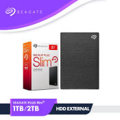 Seagate Slim External HDD 1TB/2TB, Mac/Windows USB 3.0