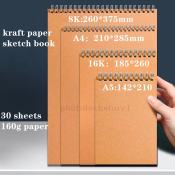 Kraft Paper Coil Sketchbook - DIY Hand-Painted Ledger