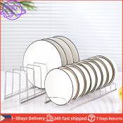 Stainless Steel Dish Rack and Pot Lid Organizer Shelf