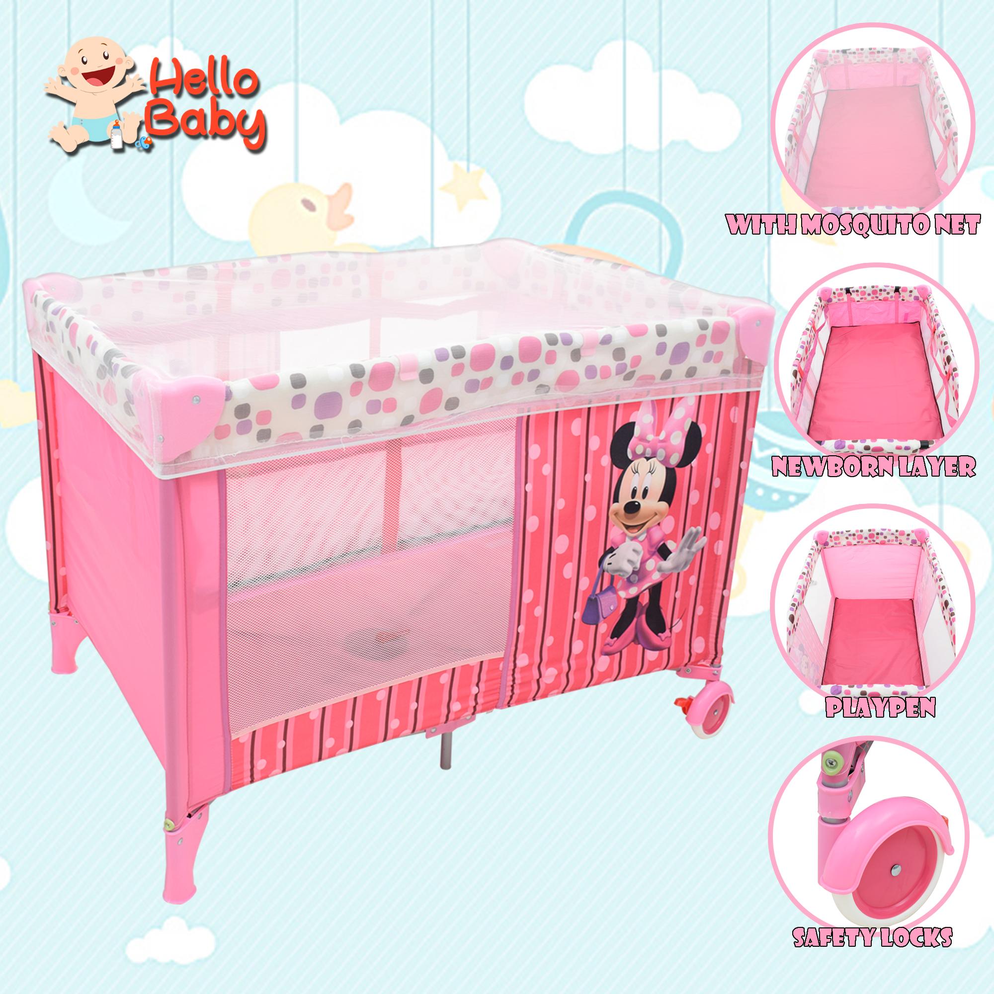 Hello Baby Character Baby Crib With Playpen And Mosquito Net Price List In The Philippines January Ph Santiagueno Com