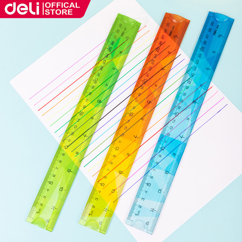 Deli Flexible Twist Soft Ruler Metric Inch School Supplies Office Supplies EH651