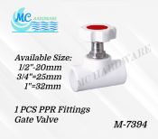 MC HARDWARE M-7394 1 Pcs PPR Fittings Gate Valve