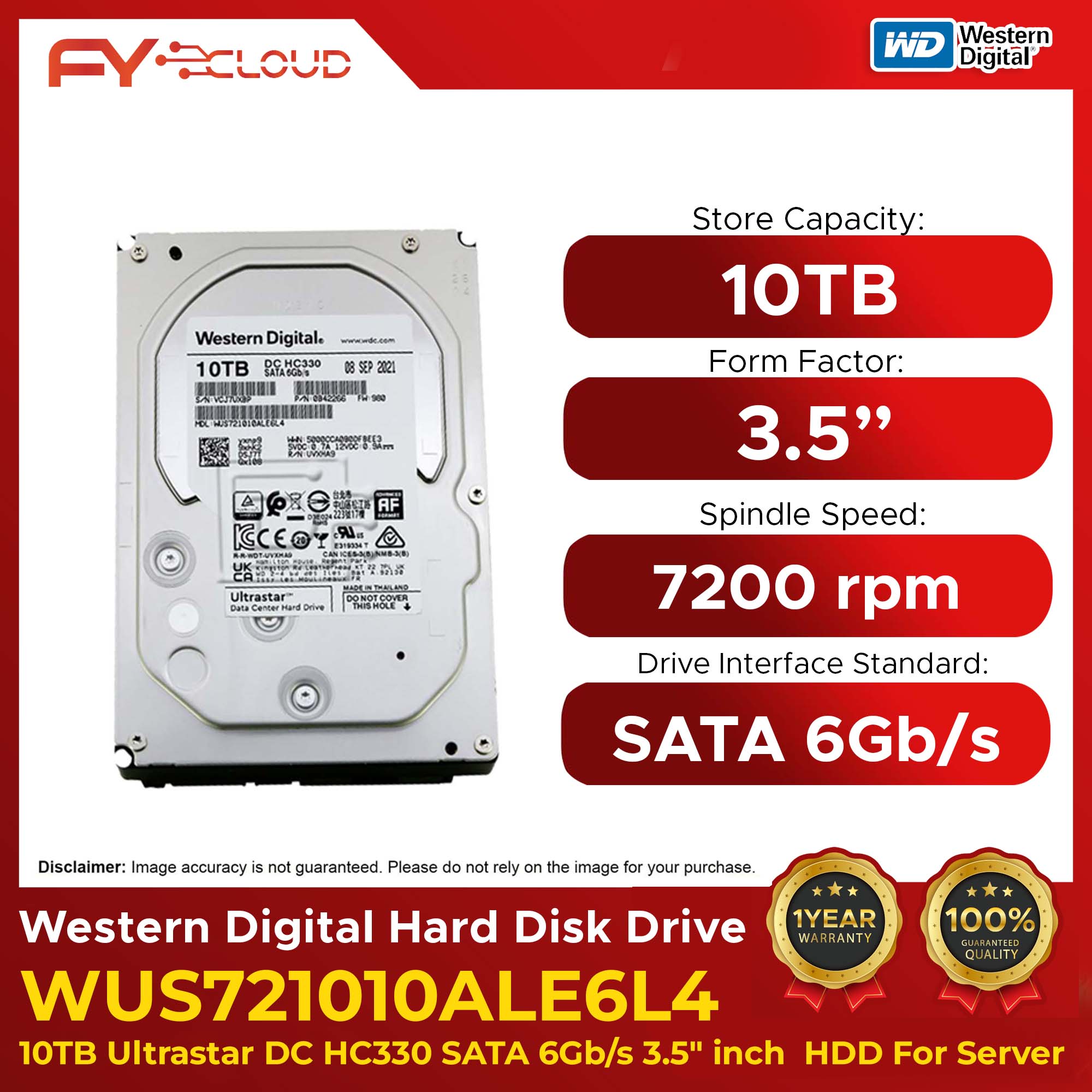 WESTERN DIGITAL HUH721212ALE600 JP Ultrastar DC HC520 3.5インチ内蔵HDD (12TB 7200rpm SATA 6Gb s)