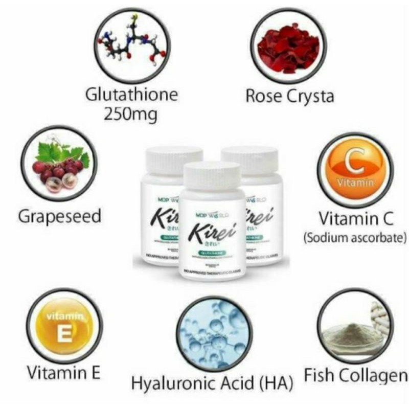 Yeoubi Kirei Glutathione + Collagen – Skin Whitening & Anti-Aging Supplement (30 Capsules)