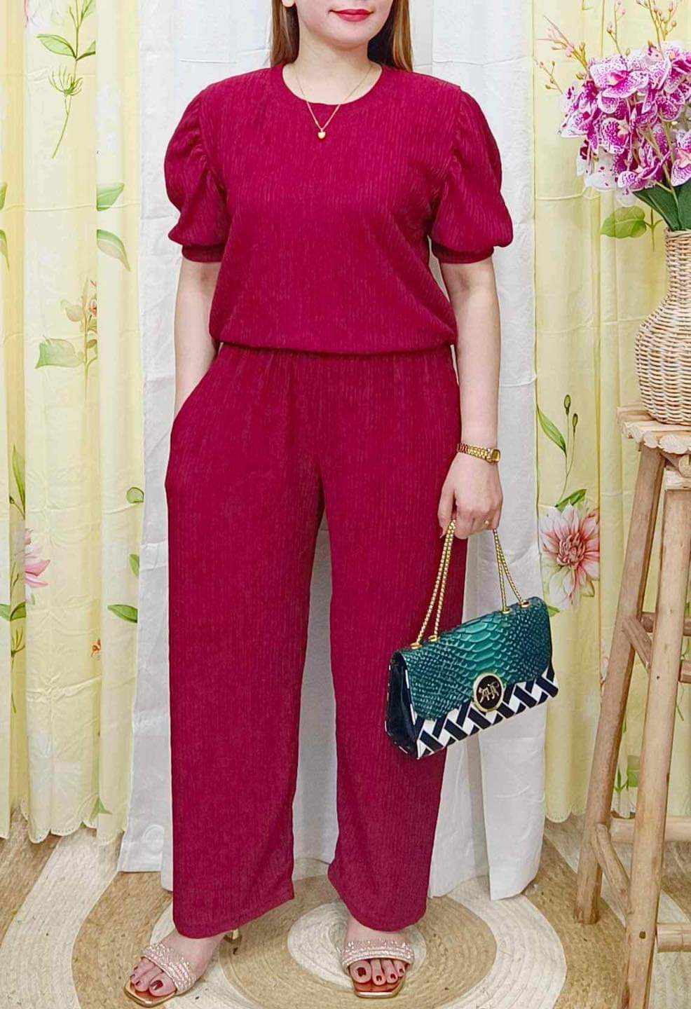 PLUS SIZE PUFF TERNO PANTS UP TO 4XL BARK CREEP FABRIC - Image 3