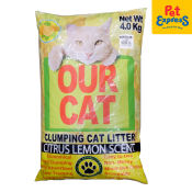 Our Cat Clumping Cat Litter Citrus Lemon 4kg