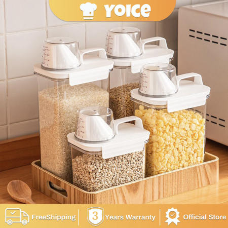 Yoice Airtight Food Storage Container for Grains and Snacks