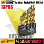 Titanium Drill Bit Set, 13 Pcs, High Speed Steel, 1.5mm