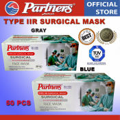 Partners Surgical Grade Face Masks, 3-Ply Disposable (50 pcs)