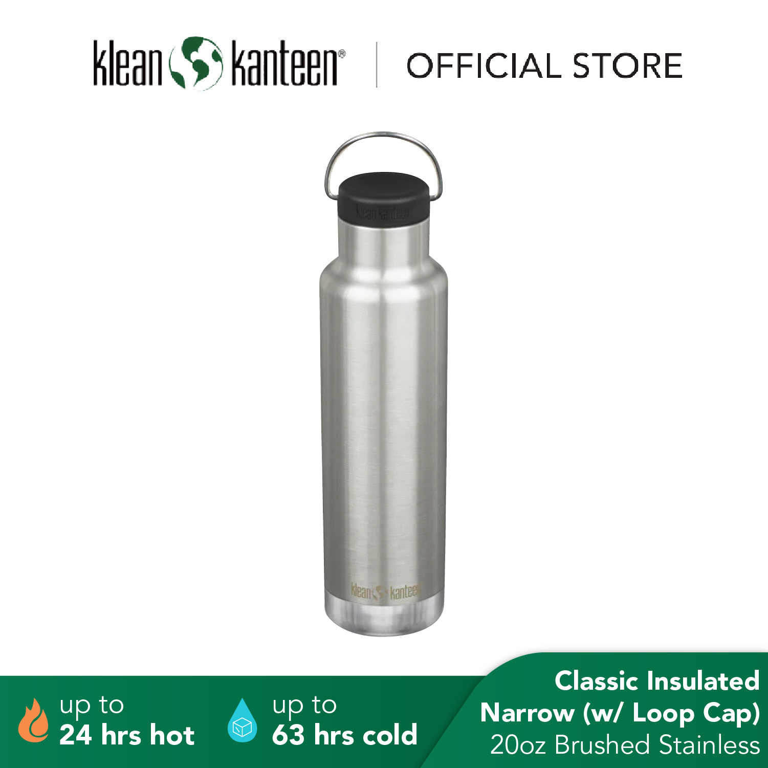 Klean Kanteen Kid's Classic Narrow 12oz-Insulated Bottle - Mr.Shark