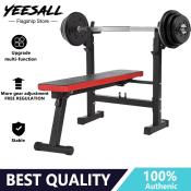 Yeesall Adjustable Weight Lifting Bench with Rack (Same Day Delivery)