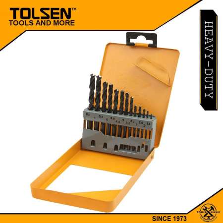 Tolsen 13pcs HSS Twist Drill Bits Set  with Hard Case 75080