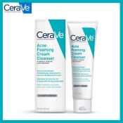 CeraVe Acne Foaming Cream Cleanser with Hyaluronic Acid