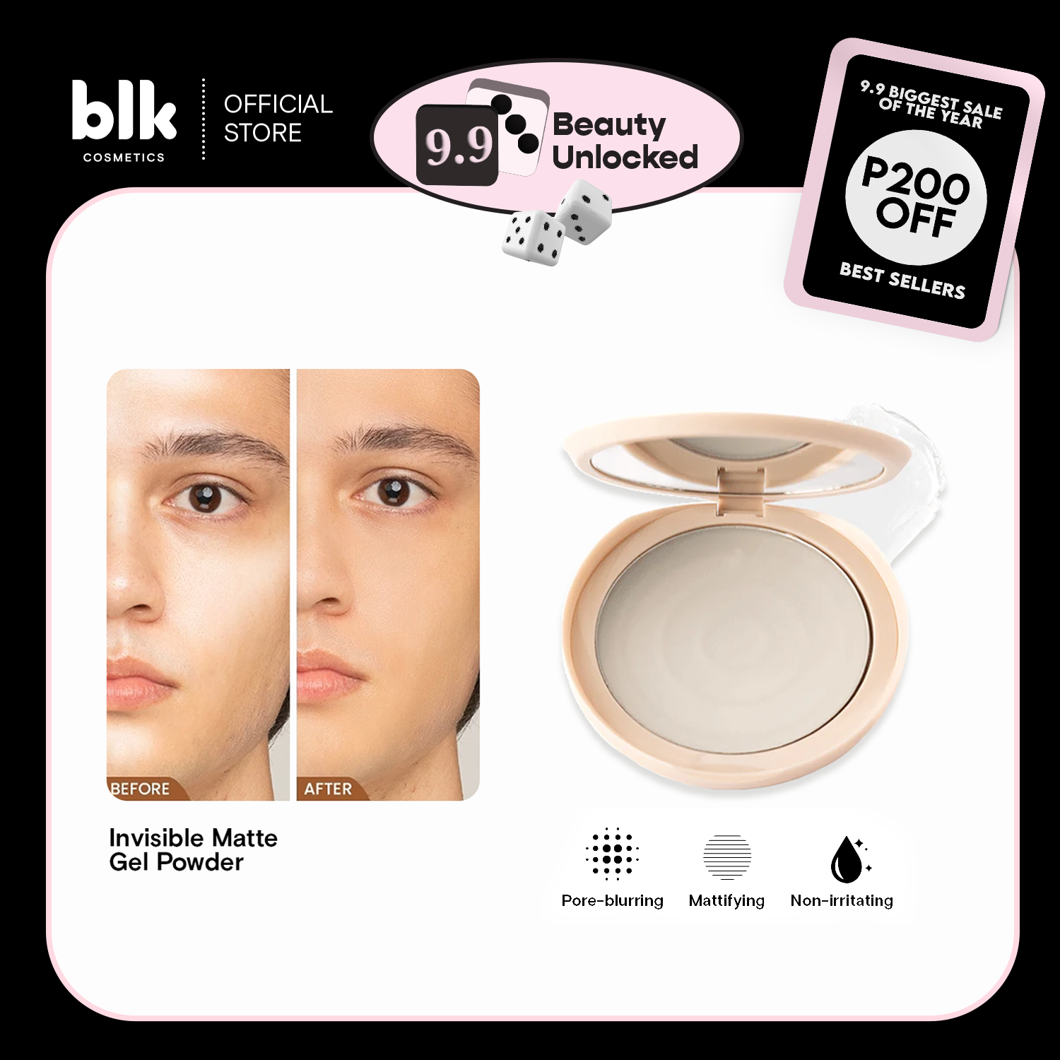 Discount on blk cosmetics  shoes - SKU: Blk Cosmetics Universal Invisible Matte Gel Powder