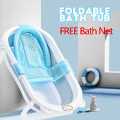 Baby Foldable Bath Tub Silicone Bathtub With Bath Net
