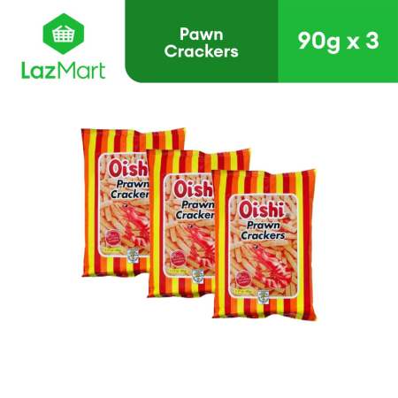 Oishi Prawn Crackers 90g x 3