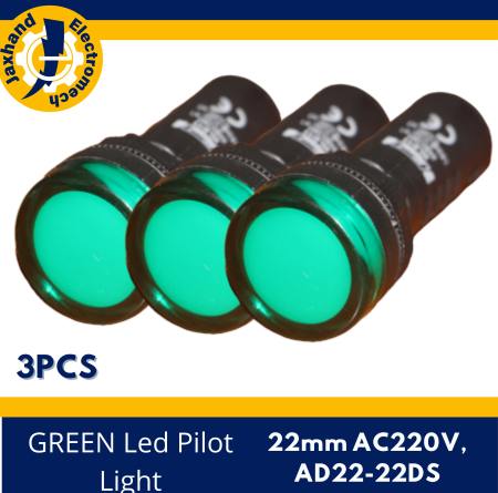 Led Pilot Light Green 22mm AC220V, AD22-22DS