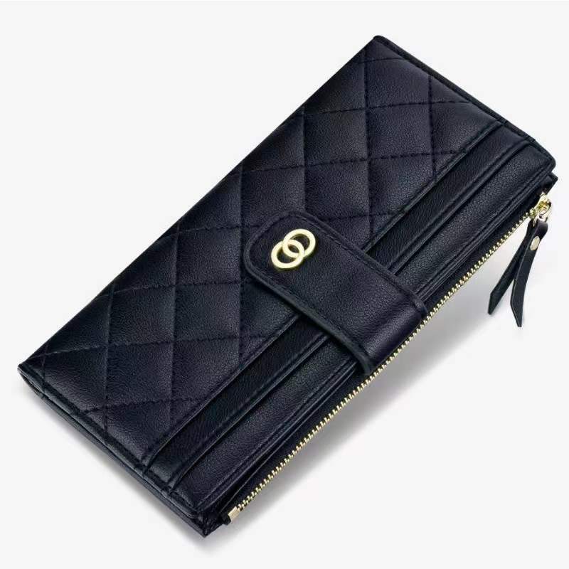 CC 25P Wallet Woc Handle 19cm Pink Pastel Leather Silver Hardware 243448