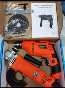 Luck⭐Power 2-in-1 Drill Driver and Grinder Tool Set