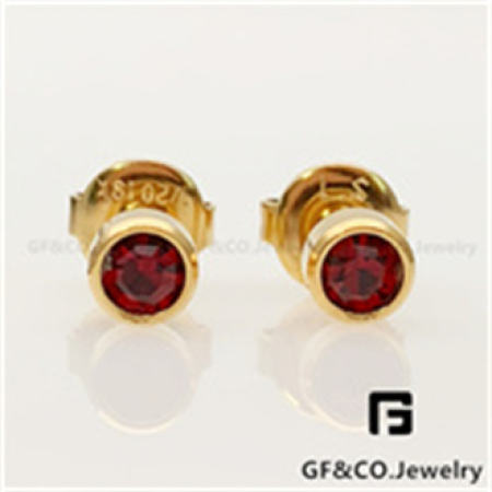 GF&Co. Birthstone Gold Stud Earrings, Hypoallergenic, EZ3011