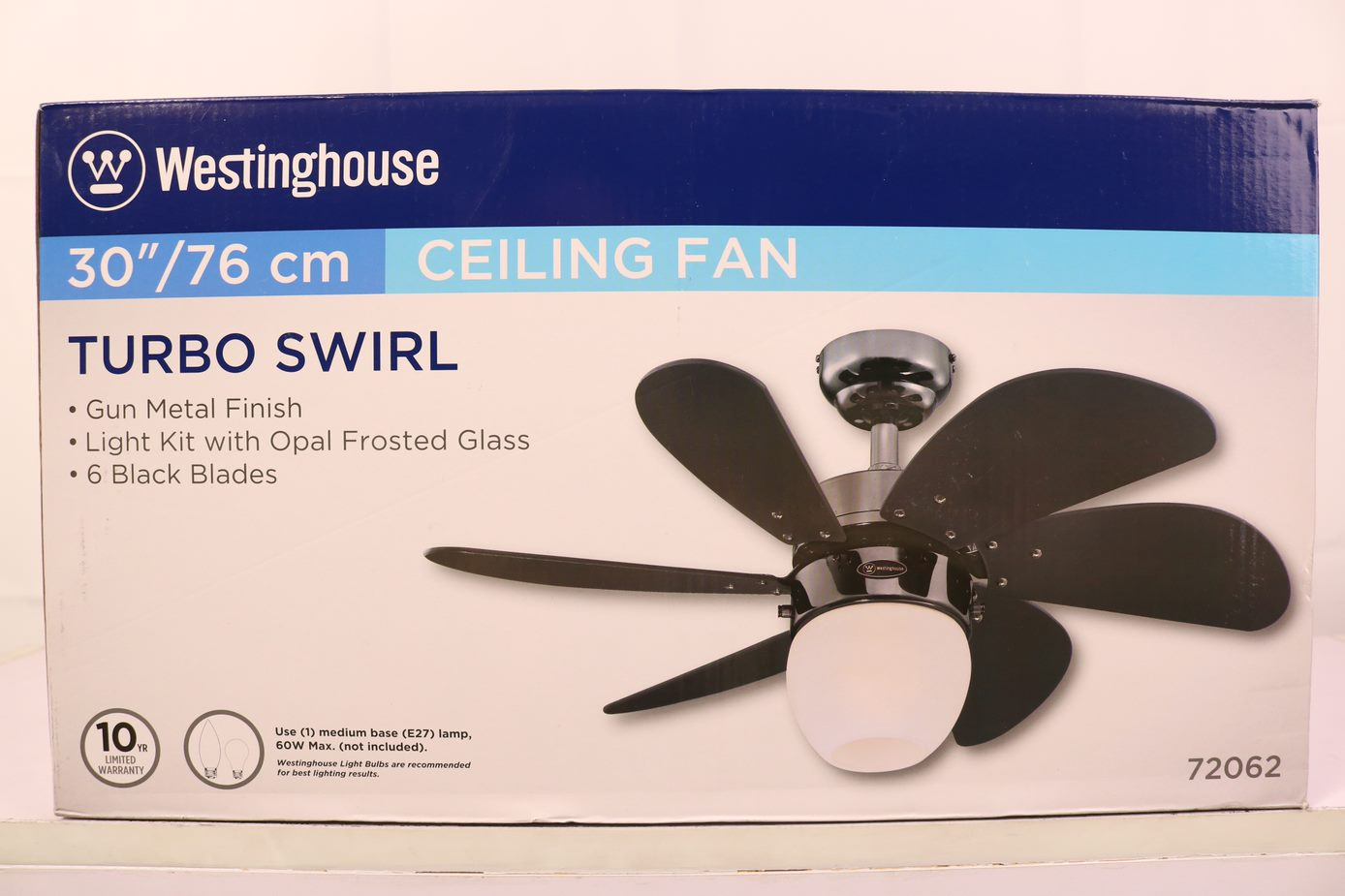 Westinghouse Lighting Turbo Swirl 30-Inch Six-Blade Indoor Ceiling Fan,  Brushed Aluminum Finish with
