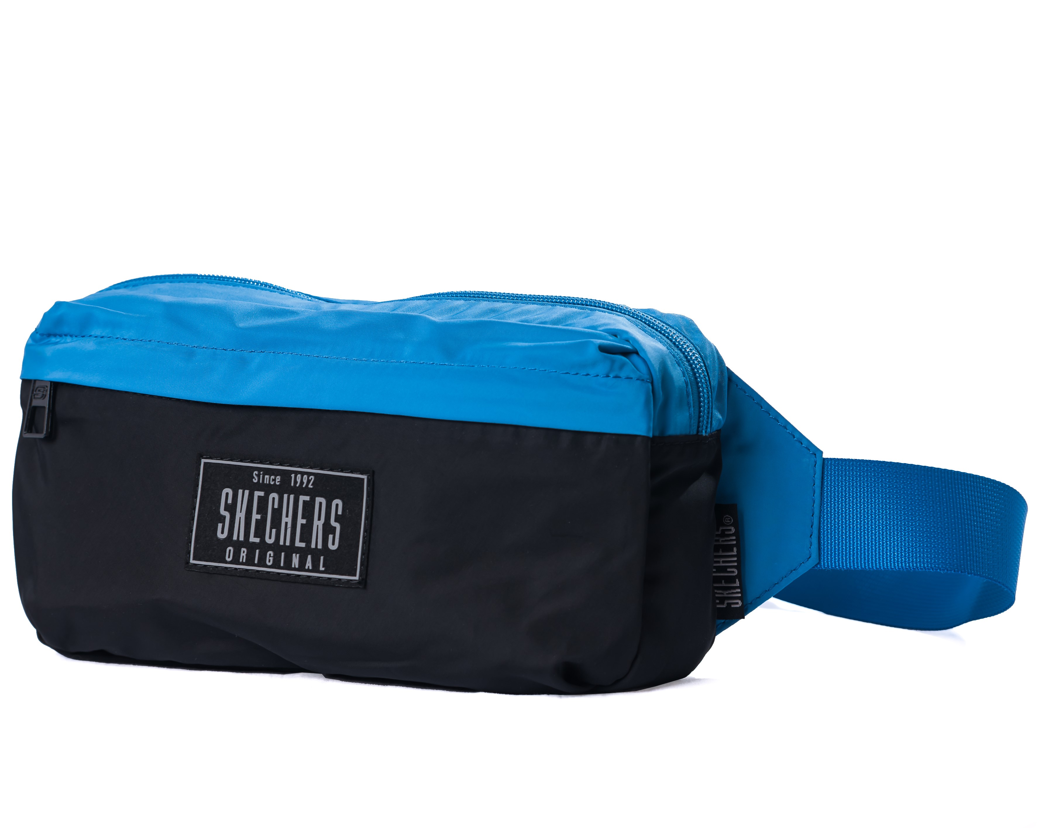 blue waist bag