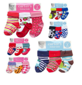 MnKC Newborn Baby Socks - Cute Random Designs (3 pairs)