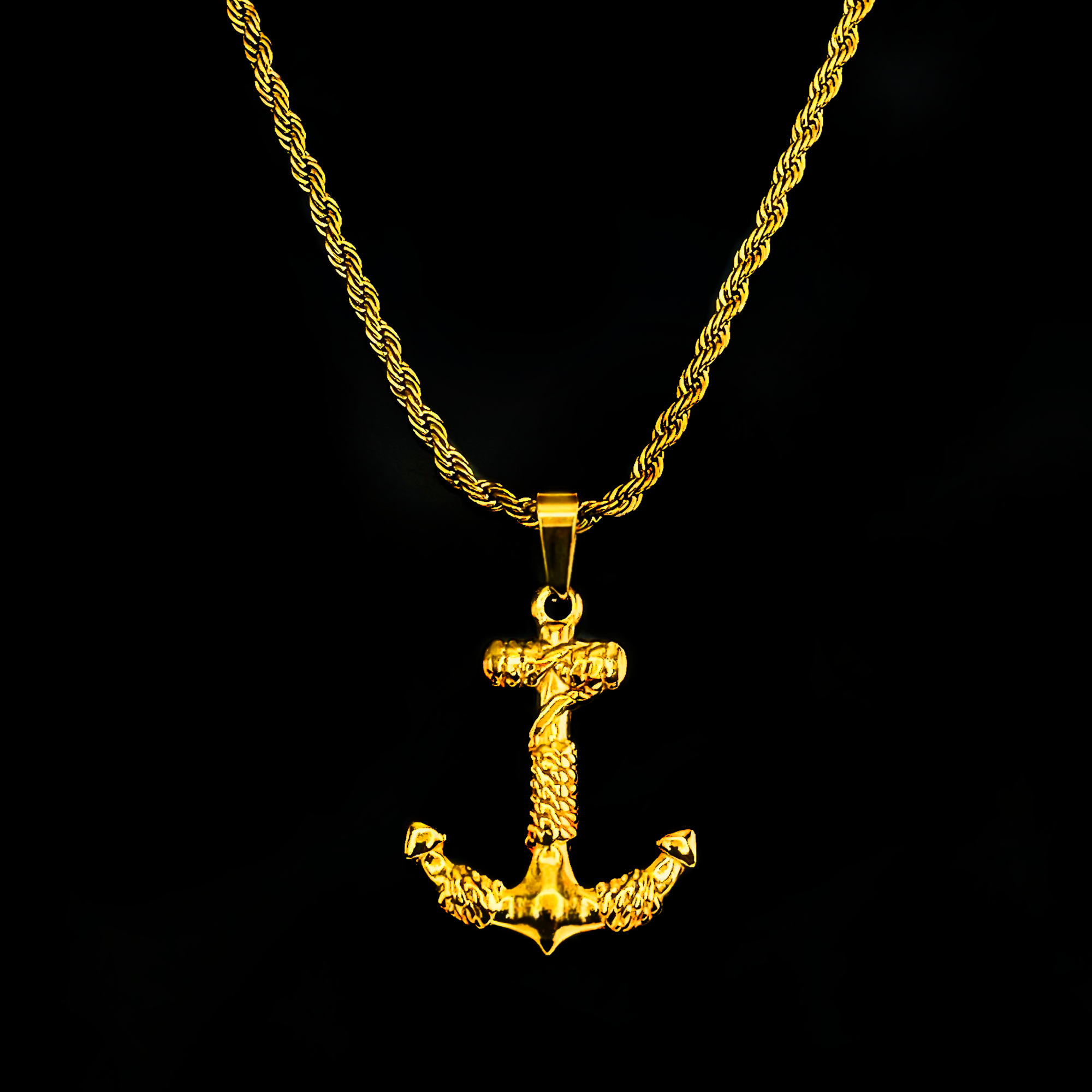 Big Anchor Necklace For Men Stainless 