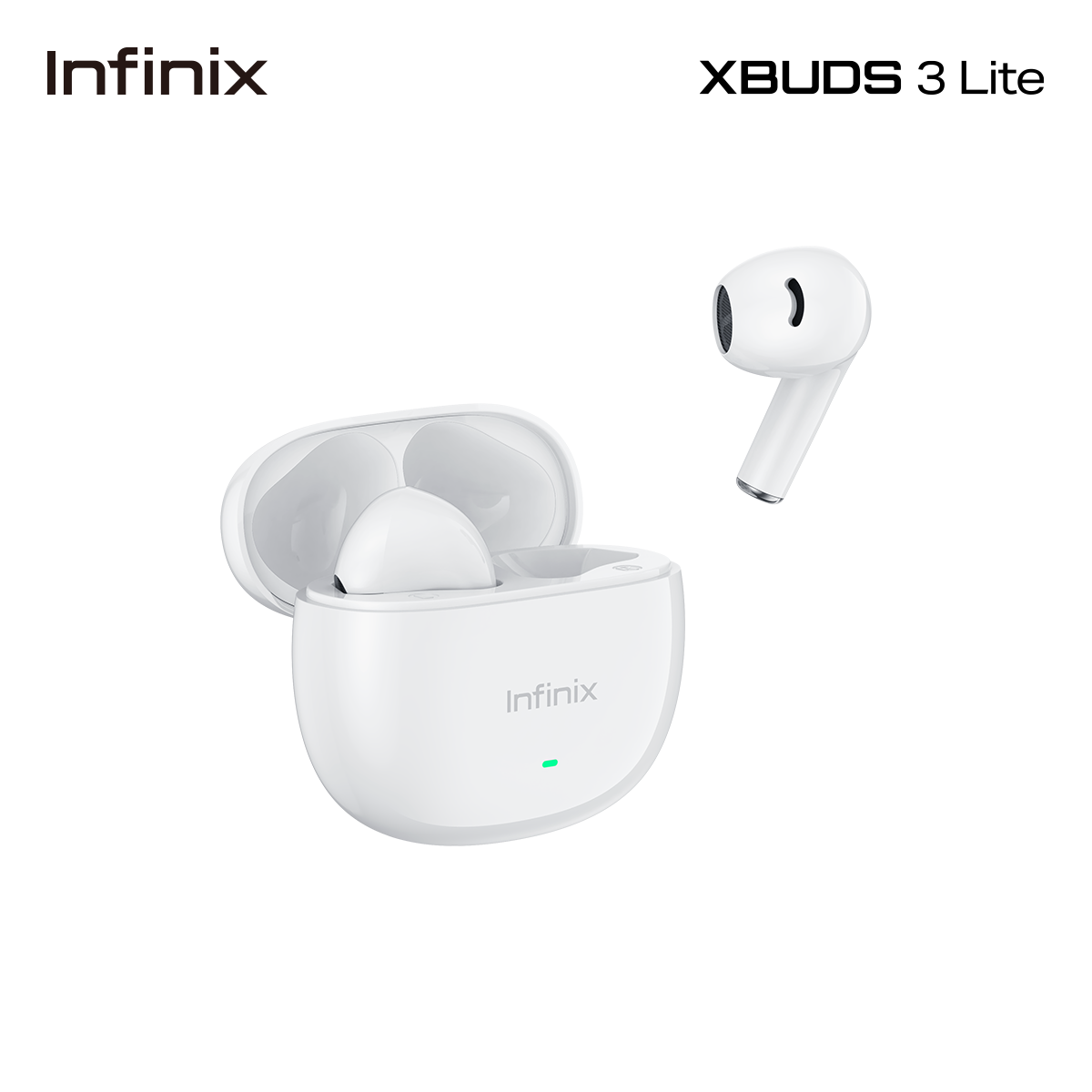 Infinix XE33 XBuds 3 Lite / Semi-In-Ear Design Light and Comfortable, AI ENC Clear Call Voice, 24 Hours Long Play-time Earphone - Image 2