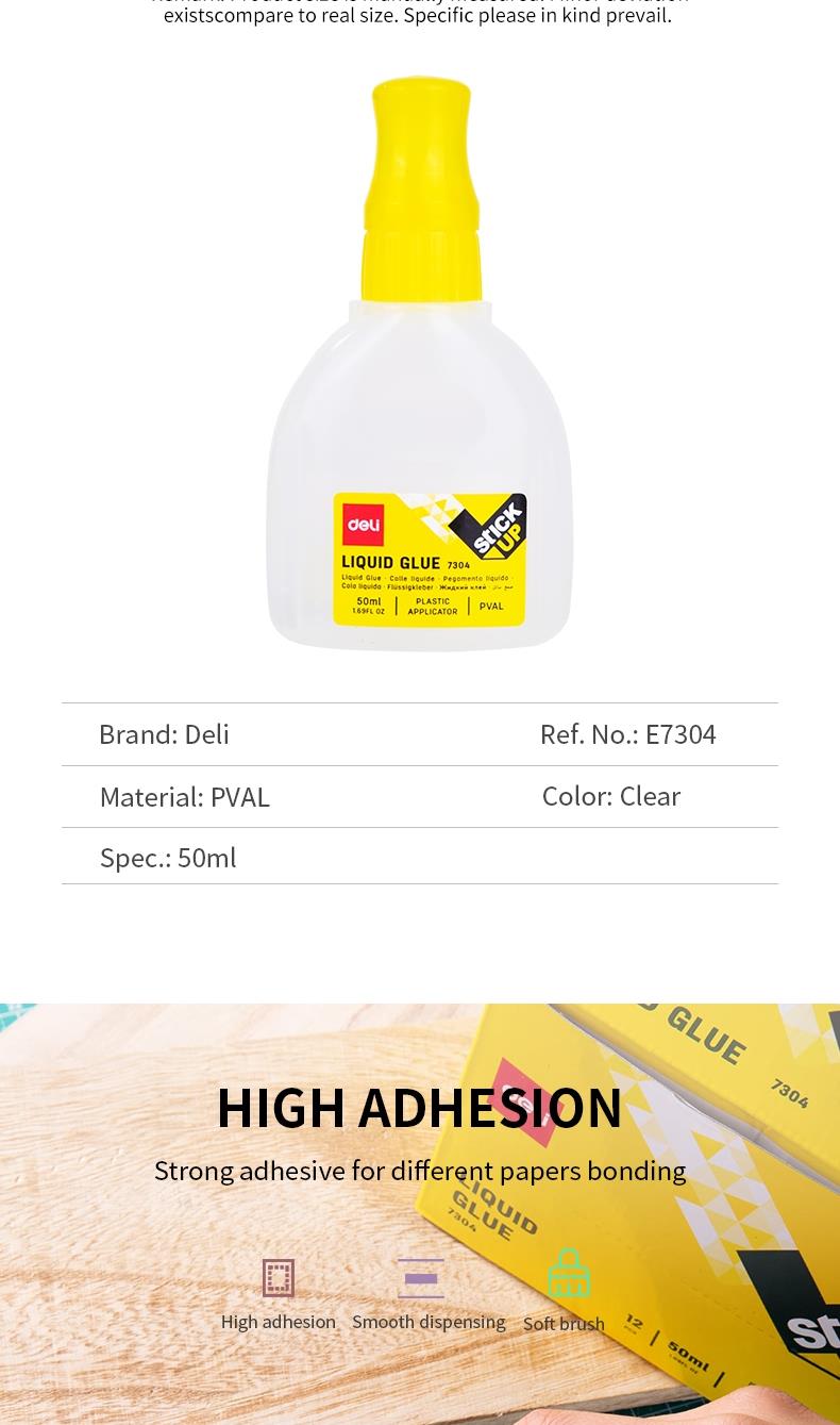 Deli School Supplies- Stick Up Water Glue 50ml- Bottle Type 7304 (1pc)  [75257304]