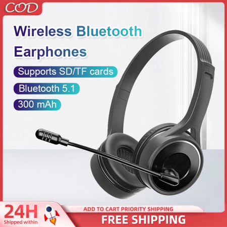 Wireless Bluetooth Headset with Mic Rechargeable Wireless Headphone HiFi Stereo High-end Working Studying Gaming Headset SY-T30C