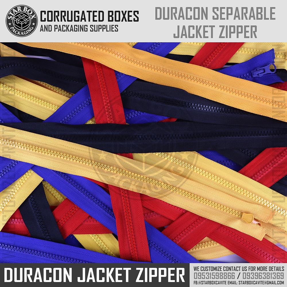 18 to 32 Black Duracon Separable Jacket Zipper (Per Piece)