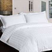 4n1 bedsheets white stripe double size 48x75 inches
