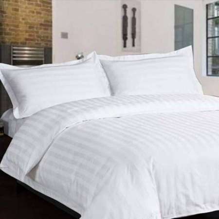 4n1 bedsheets white stripe double size 48x75 inches