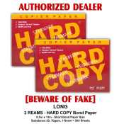 Hard Copy Bond Paper - 2 Reams Long Bond Paper Size - 8.5x13 inches - Substance 20, 70gsm - Original - 500 Sheets per ream