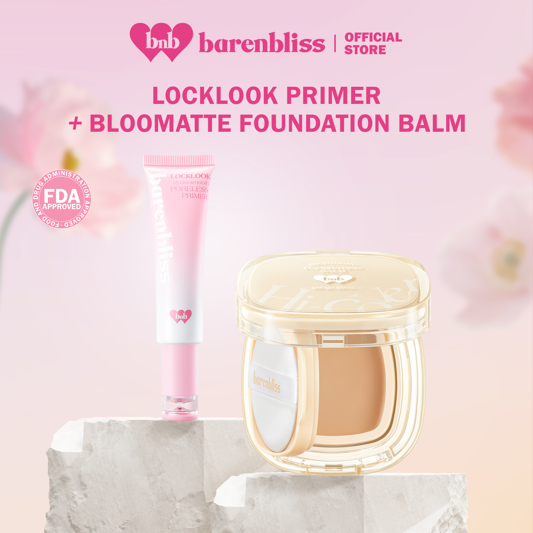 Discount on Barenbliss  shoes - SKU: barenbliss BNB l Locklook Poreless Hydra Smooth Poreless Primer + Bloomatte Hi-Cover Foundation Balm