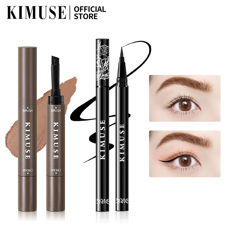 Discount on Kimuse  shoes - SKU:  2 Pcs/Set Black Waterproof Eyeliner + 2 In 1 Poma