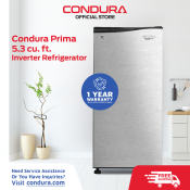 Condura Prima Inverter Silver Refrigerator - 5.3SD, CSD510MN