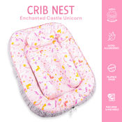 Kozy Blankie Baby Bed Crib Nest - Enchanted Castle Unicorn