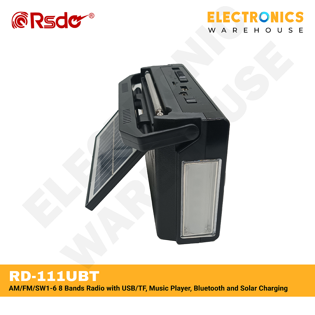 RSDO Radio FM Bluetooth et Solaire RD-02UBT - Boutiques en ligne di