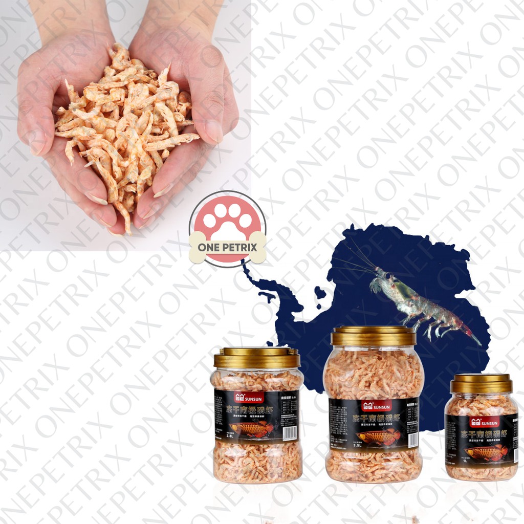 Jacksupermall 3000ml Turtle Food Freeze Dried Krill Aquarium Pond Fish Food Floating Shrimp