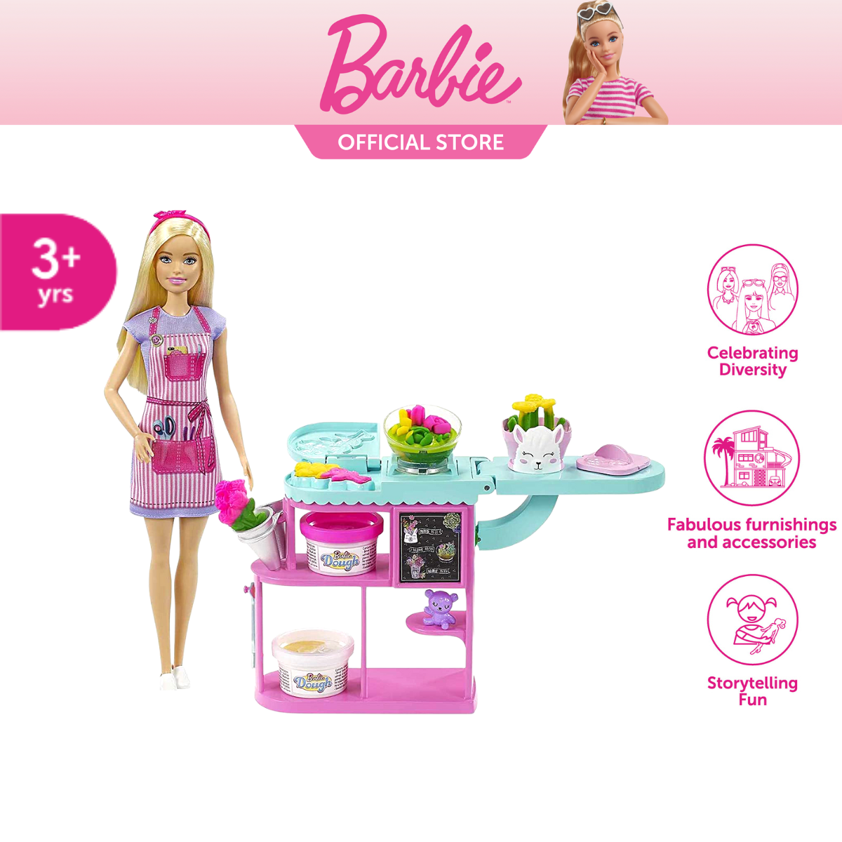 Amazon Barbie Ultimate Kitchen Playset With Doll And Accessories
