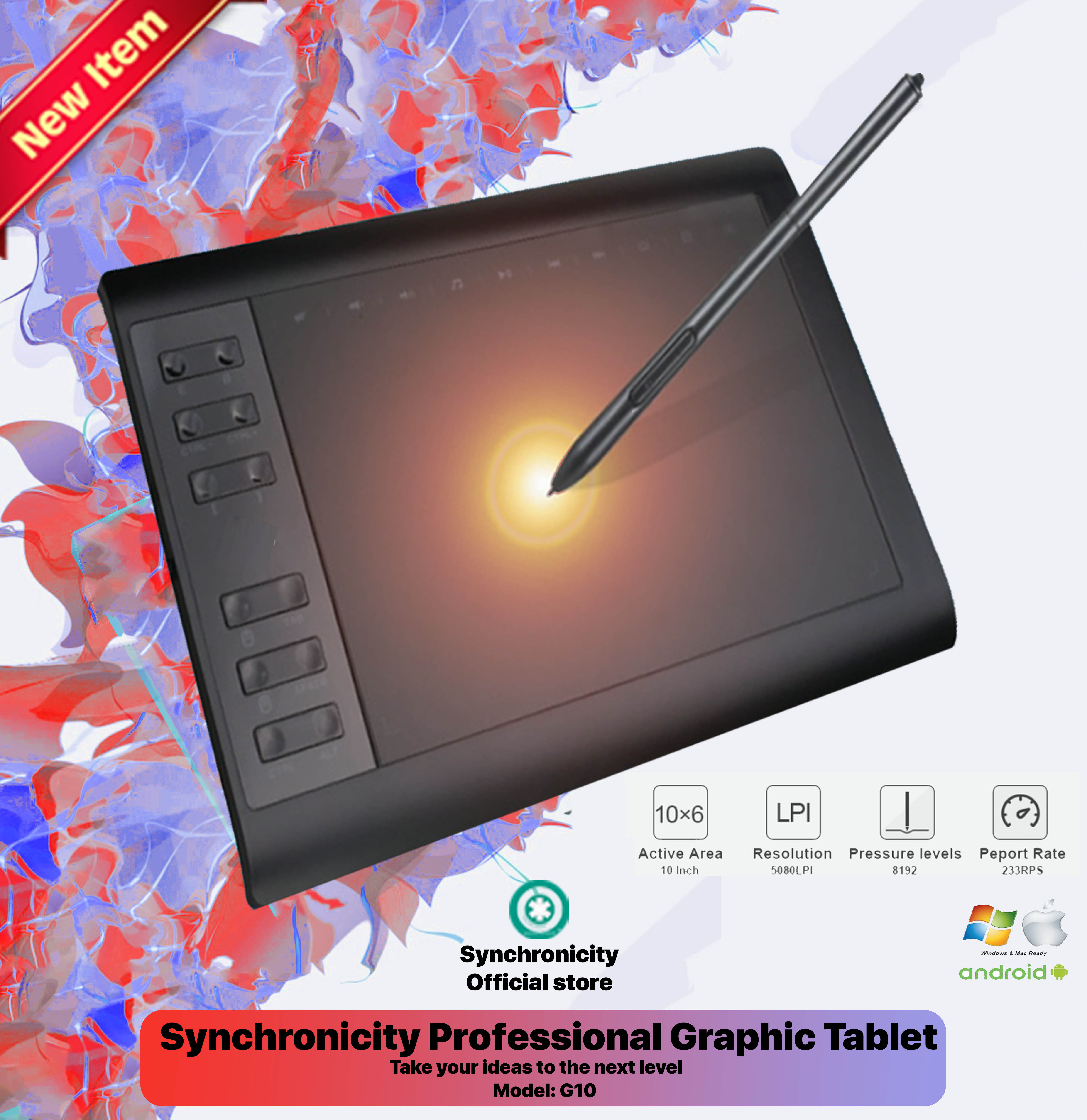 2022 10x6 Digital Graphics Drawing Tablet Artist Board Pad