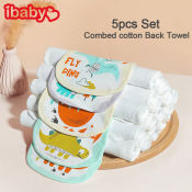 iBaby 5pcs/Set Combed cotton Back Towel Sweat Towel for kids