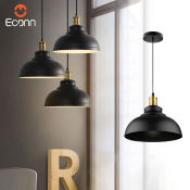 Retro Wrought Iron Pendant Light for Dining Room Decor