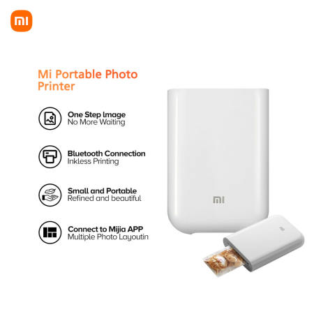 Xiaomi Mi Mini Bluetooth Photo Printer with Paper Pack